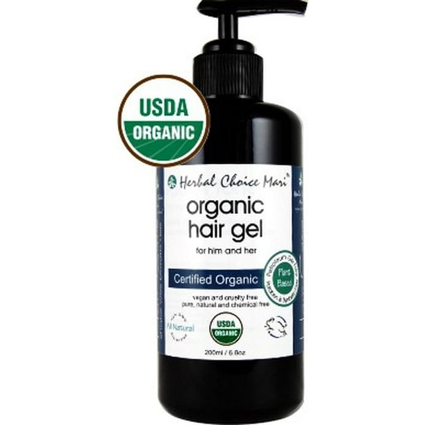 Herbal Choice Mari Organic Hair Gel 200ml/ Glass Pump Bottle - Herbal Choice Mari Organic Hair Gel 200ml/ Glass Pump Bottle -