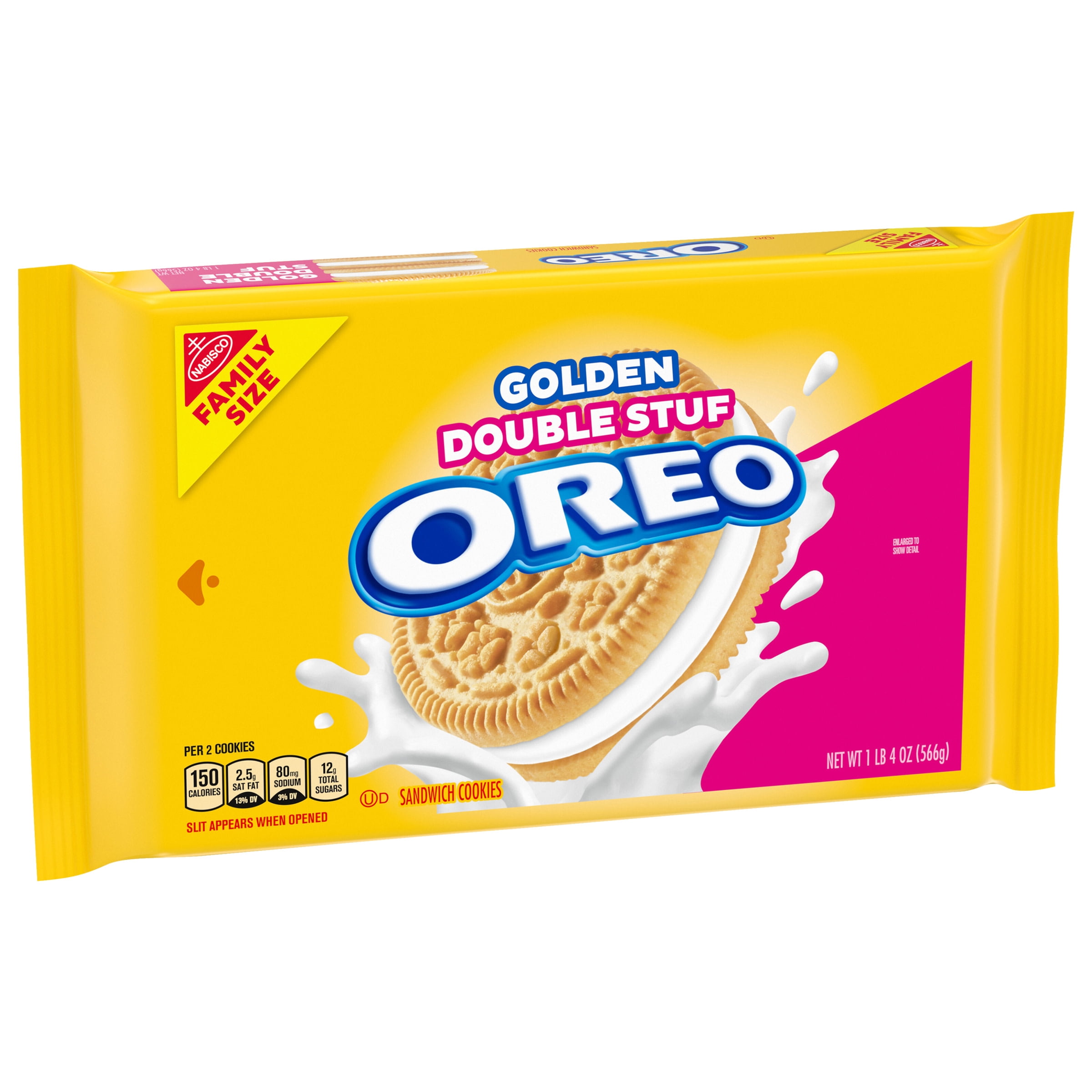 OREO Double Stuf Golden Sandwich Cookies, Family Size, 20 oz OREO Double Stuf Golden Sandwich Cookies, Family Size, 20 oz