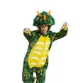 thumbnail image 2 of Franhais Halloween Family Pajamas, Cute Long Sleeve Hooded Triceratops Jumpsuit Loungewear, 2 of 3
