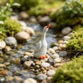 thumbnail image 4 of Resin Baby Duck Figurines - White Miniature Statues for Garden, Terrarium, Bonsai, Pot & Yard Decor (Handcrafted Farmhouse Ornaments), 4 of 5