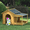 Natural with Porch, variant on JXXRZ Medium Dog House w/ Asphalt Roof, Porch & Raised Floor - Indoor/Outdoor Kennel for Pets Up to 66lbs