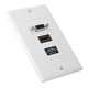 thumbnail image 3 of Enchufe de pared adaptador de Panel de montaje en pared con enchufe VGA HDMI USB3.0 de 3 puertos de EE. UU., 3 of 5