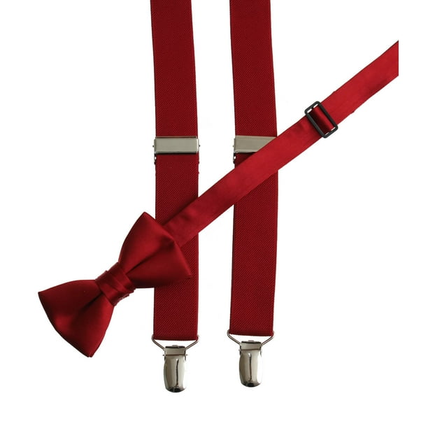 Tuxgear Kids Colored Suspender and Matching Bow Tie Sets 50 Colors