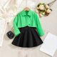 thumbnail image 2 of Odeerbi 3-7 Años Conjunto de Algodón Para Niña Camisa de Manga Larga Con Falda de Dos Piezas Conjunto de Falda, 2 of 7