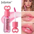 thumbnail image 2 of Julystar Heart Shine Lip Gloss, Hydrating Clear Glitter Lip Oil, Lightweight Non-Sticky Mirror Glass Lip Tint for Plump Juicy Dolphin Lips, 2 of 7