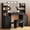 Black 53"W, variant on makeapile Makeup Vanity with Chair, Small Vanity Desk with Mirror , Lights 3 Colors and Power Outlet, Compact Vanity Table for Small Space, White
