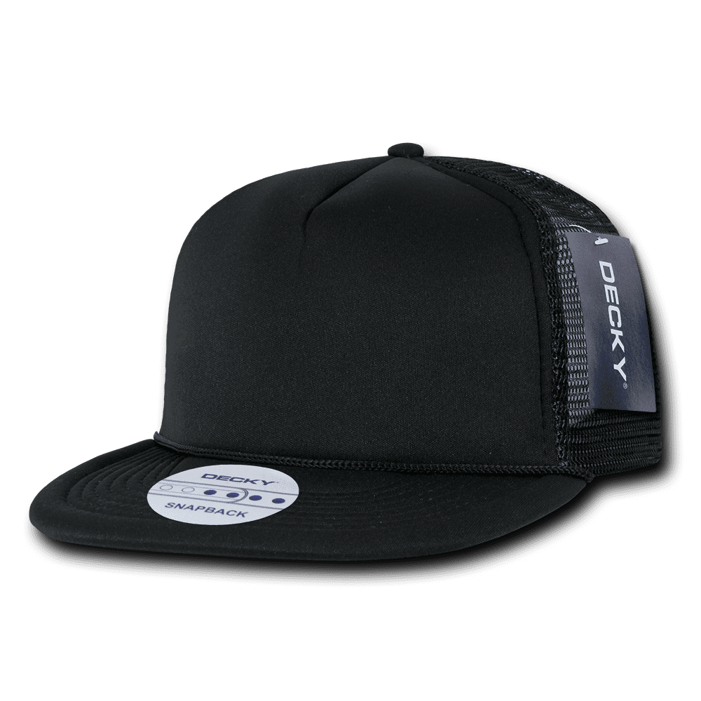 Decky Solid Color Flat Bill Foam Trucker Hats Caps Cap For Men Women