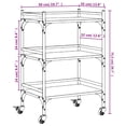thumbnail image 4 of vidaXL Kitchen Trolley Black 50x35x75.5 cm Engineered Wood, 4 of 5