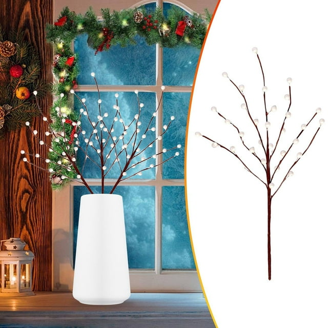 Christmas Berries Christmas Tree Picks Branches And Spray Artificial Holly Berry Stems Pick Branches Decorative Suitable For Christmas Tree Decoration Arrangement Home Christmas Decorations Indoor