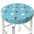 thumbnail image 3 of Pofeuu Cat Fish Print Round Bar Stool Covers - Super Soft and Washable Elastic Stool Cushion Slipcover Easy Clean Velvet-13 inch, 3 of 7