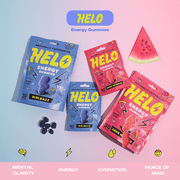 HELO Energy Gummies, Sour Watermelon 2 (10CTs) - 50mg of Caffeine per Gummy, Alpha GPC, Lions Mane, Ashwagandha, Cordyceps, Electrolytes, Vitamin B12
