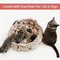 thumbnail image 4 of Plush Round Pet Bed, Soft Foldable Drawstring Adjustable Pet Cushion Bed, Non‑Slip Warm Sleeping Nest for Small Dogs Cats, Cozy Indoor Pet Sleeping Mat for Rest and Sleep, 4 of 7