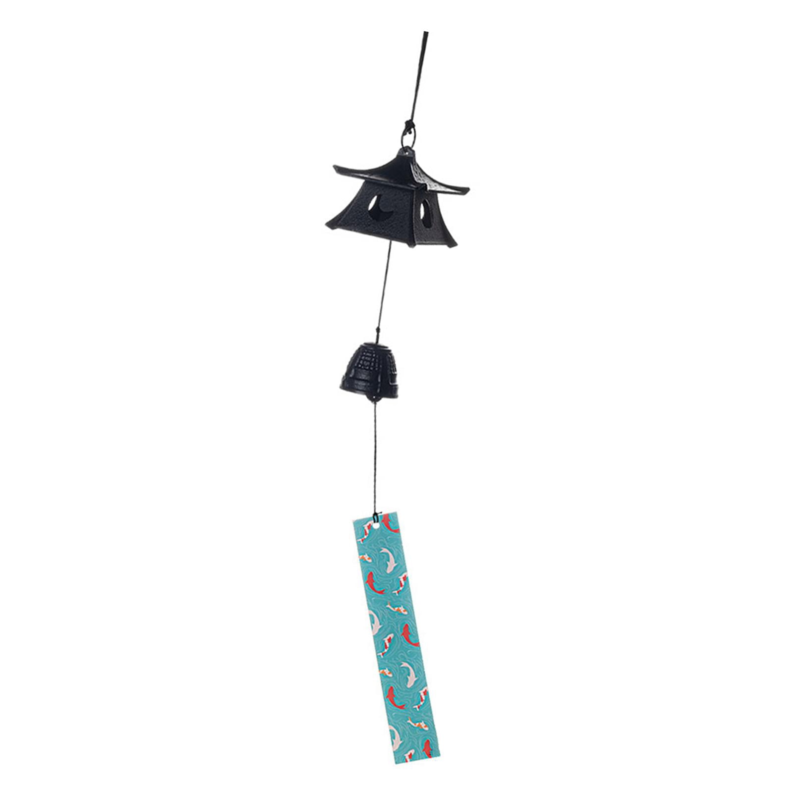 Fzaqwen Cast Iron Wind Chime Hanging Ornament Premium Art Crafts Windchime Wind Bell for Style B
