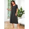 thumbnail image 4 of Loritta Nightgowns for Women Sleepwear Short Sleeve Sleepshirt Casual MooMoo Nightdress S-2XL, 4 of 5
