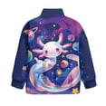 thumbnail image 5 of Uorisanigo Girls Half Zip Collar Sweatshirts Cute Axolotl Planet Casual Essentials Long Sleeve Pullover Top Fashion Oversized Kids Athletic Sweatshirt Jacket for Sports and Daily Wea, 5 of 7