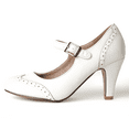 thumbnail image 3 of J. Adams Kym Mary Jane Shoes Women Oxford Pumps - Cute Low Kitten High Heels - Retro Vintage Shoes for Women 1950s Mary Janes Round Toe Shoe with Ankle Strap - Women Dress Shoes, 3 of 7