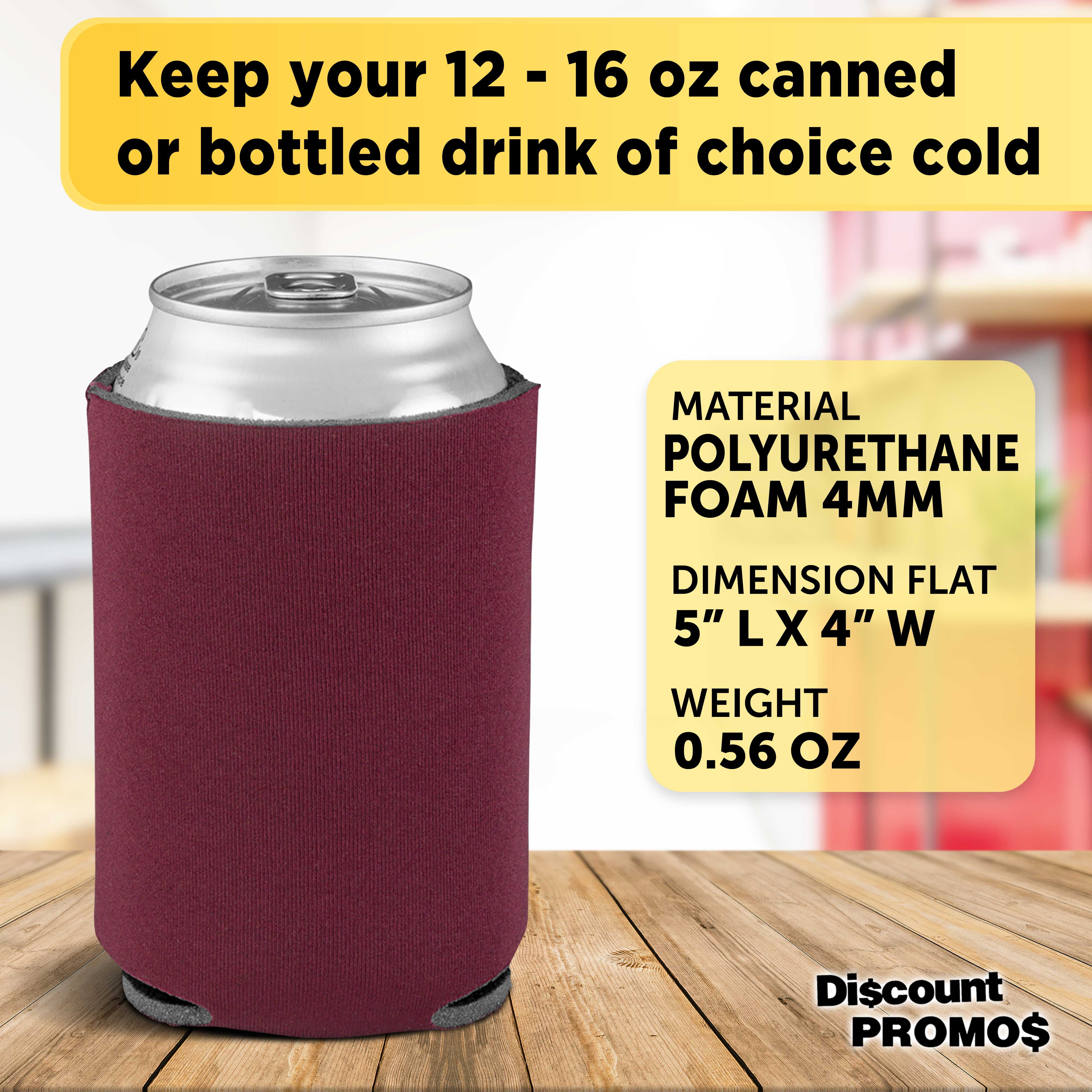 Collapsible Can Coolers Set of 25, Bulk Pack - Keep Your Beer Cold, Insulated Can Holder - Burgundy