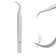thumbnail image 1 of Pretty Memory Pinzas de extensión de pestañas Pinzas curvas para injerto profesional Pinzas de extensión de pestañas de acero inoxidable de precisión Plata, 1 of 5