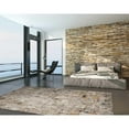 thumbnail image 2 of 7' Silver Machine Woven Shrank Abstract Design Indoor Runner Rug, 2 of 6