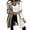 Khaki White, variant on Women  Fall Outfits Open Front Long Sleeve Hooded Knit Cardigan Sweater Color Block Outwear Coats