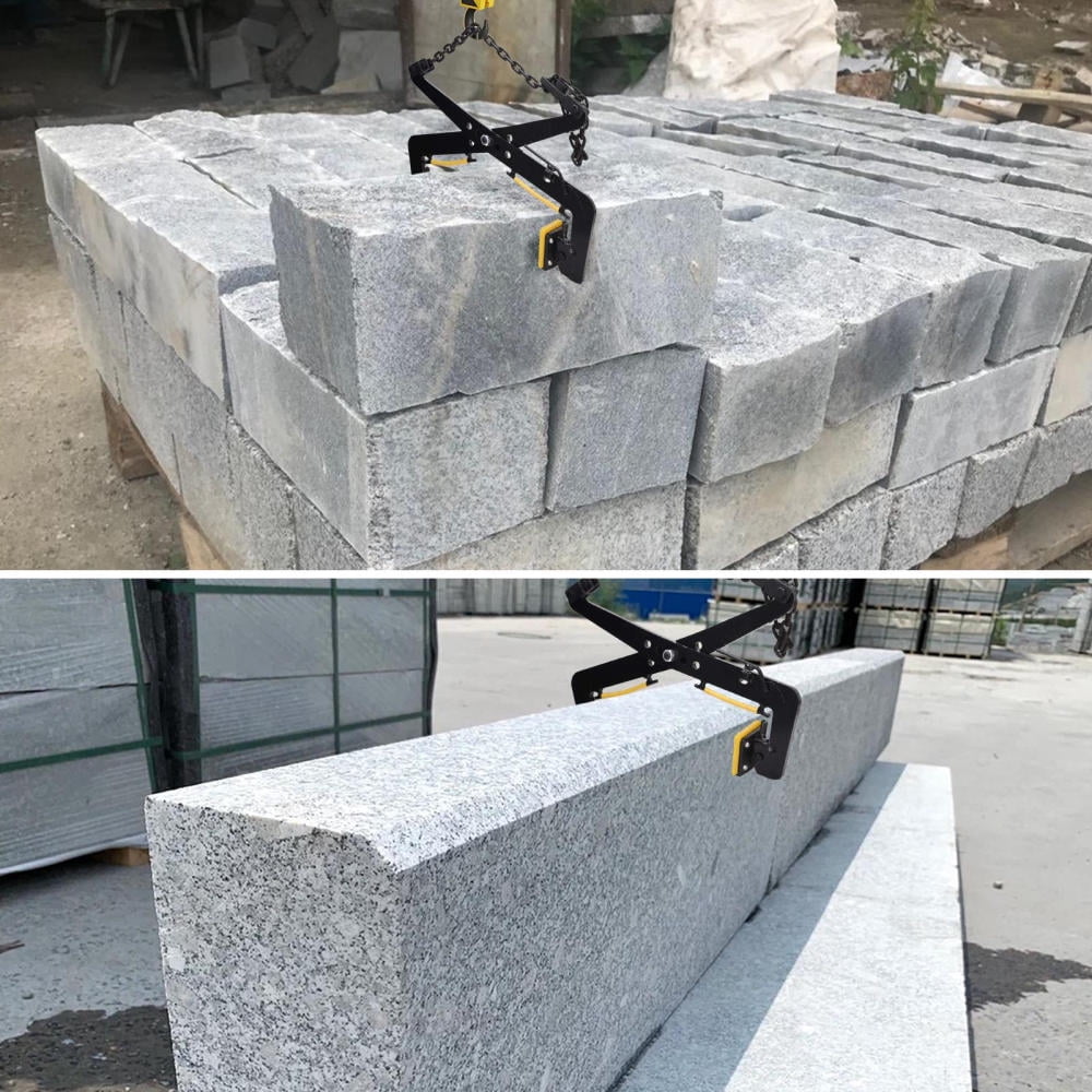 Vertical Stone Scissor Clamps 700Lbs Capacity, 12-17 Inch Adjustable Range for Marble, Glass, and Metal Slab Handling in Warehouses