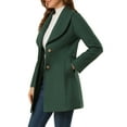 thumbnail image 4 of INSPIRE CHIC Women's Cute Turn Down Collar Single Breasted Long Belted Trenchcoat, 4 of 6