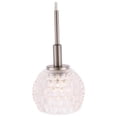 thumbnail image 3 of Woodbridge Lighting Elise 3-Light Clear Glass Cluster Pendant in Satin Nickel, 3 of 4