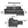 thumbnail image 4 of Serta Harmon Roll Arm Sectional Dark Gray, 4 of 13