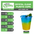 thumbnail image 4 of [500 Pack] 12oz Cups | Iced Coffee Go Cups and Dome Lids | Cold Smoothie | Plastic Cups with Dome Lids | Clear Plastic Disposable Pet Cup | Ideal for Coffee, Parfait, Juice, Soda, Cocktail, Party Cups, 4 of 7