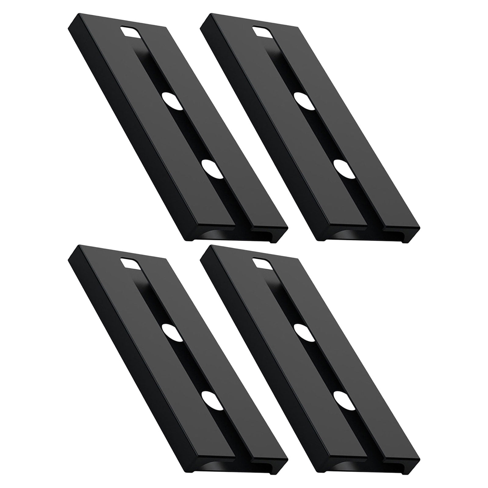 Milisten 4-Pack Black Plastic Wine Glass Holder Hanging Storage Rack Space-Saving Organizer for Kitchen Bar