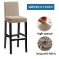 thumbnail image 3 of Stretch Pub Chair Slipcover,Set of 2/4/6 Height Bar Stool Cover Counter Stool Slipcover Universal Removable Washable Non-slip Jacquard Chair Protector for Cafe Kitchen Restaurant-1 Pcs-Khaki, 3 of 6