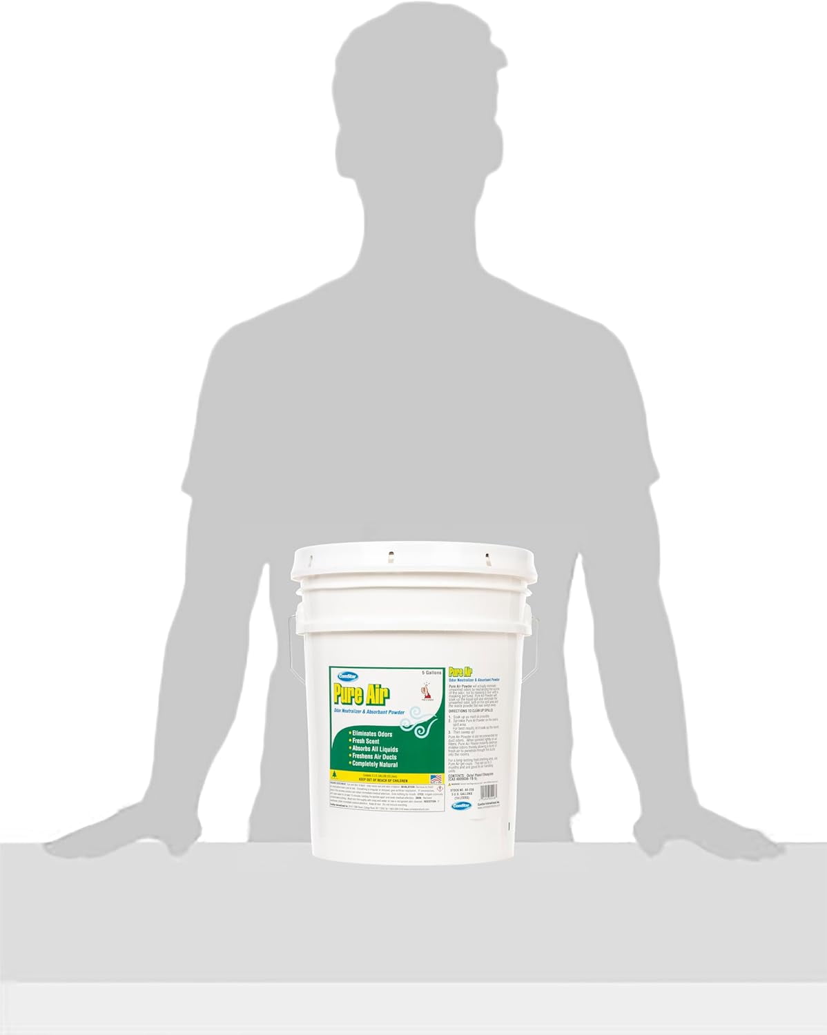 ComStar Pure Air Liquid, 5 Gallon, Odor Neutralizer, Fast-Acting, Long-Lasting Scent, Eliminates Unwanted Odors from HVACR Systems, Freshens Air in Homes, Offices & Vehicles (60-228)