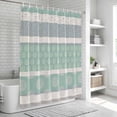 thumbnail image 6 of Farm Fruits Shower Curtain, Waterproof Shower Curtains for Bathroom, Watermelon Lemons Peach Green Grey Striped Washable Fabric Bathtub Curtain Set Bath Decor with 12 Hooks Stall 36"x72", 6 of 8
