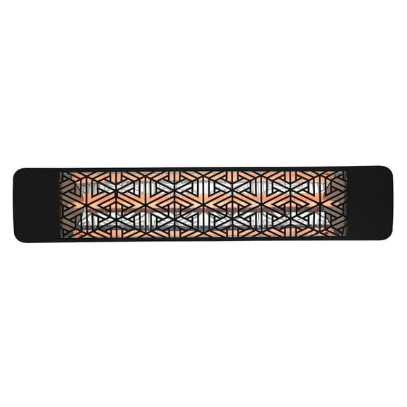 Eurofase Heating - 2500 Watt Single Element 39 Inch Electric Patio Heater-480 Voltage-Black Finish-Mason Decorative Fascia