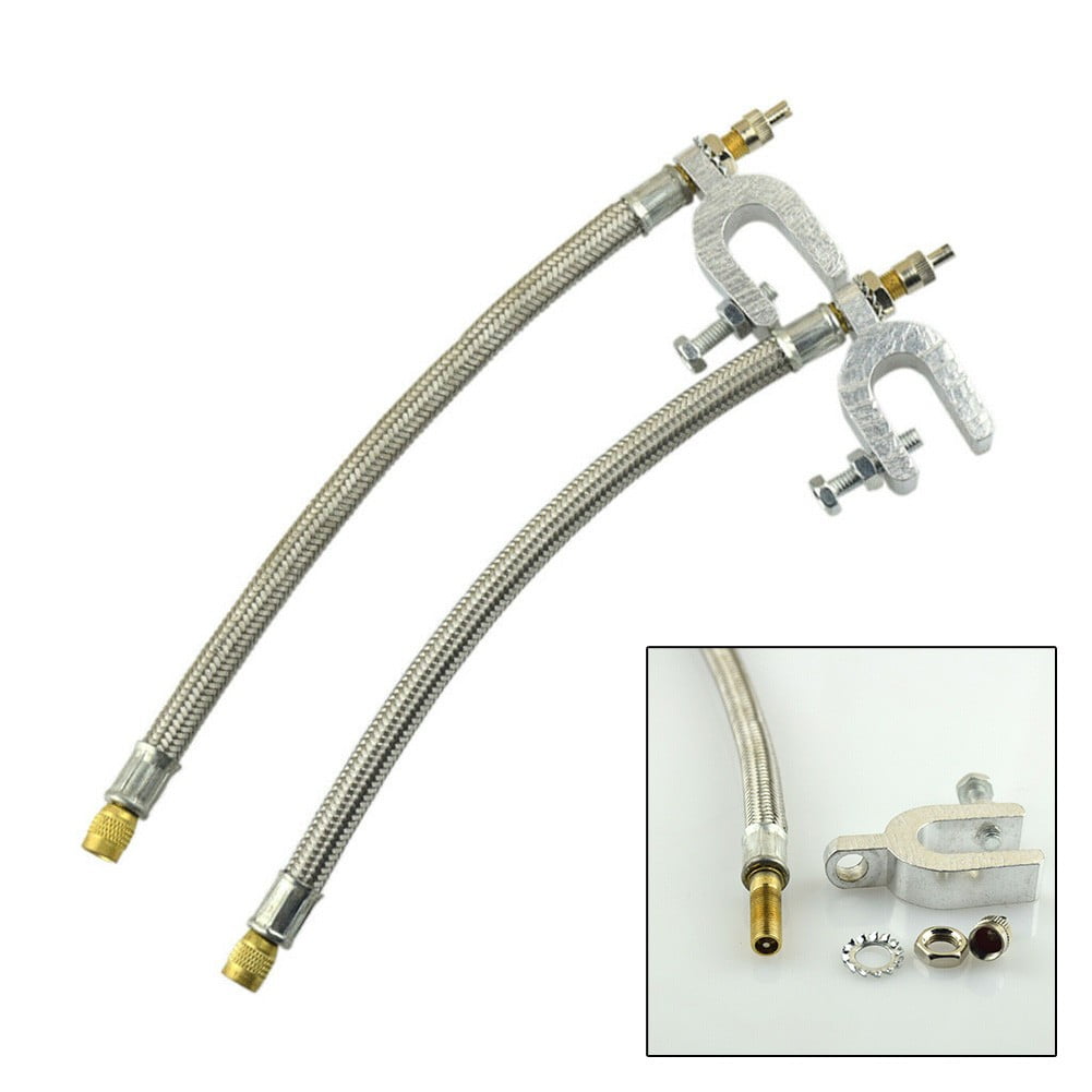 2 Pieces Dual Wheel Valve Stem Extender Extention 9.8\'\' Stainless