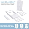 thumbnail image 4 of Royalcraft Adirondack Chairs Set of 2, Outdoor Weather Resistant Plastic Fire Pit Chairs, 350 LBS Patio Adirondack Chair for Easy Assembly, White, 4 of 10