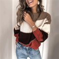 thumbnail image 2 of ORUYROP Pull à Rayures Colorées Col Rond Manches Longues Cardigan Tricoté pour Femmes, 2 of 5