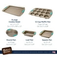 thumbnail image 3 of Baker's Secret Bakeware sets - 5x Bakeware Pans -Baking Dishes for Oven, Nonstick, with Cookie Sheet, 12cup Muffin pan, Loaf pan, Cake round and square pan, Non stick baking pans sets for all bakers, 3 of 7
