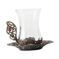 thumbnail image 3 of deevoka Flower Tea Cup Coffee Coffee Glass for Valentines Day Birthday Her Red, 3 of 9
