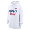 thumbnail image 2 of Women's G-III 4Her by Carl Banks  White Texas Rangers Team Fleece Pullover Hoodie, 2 of 3
