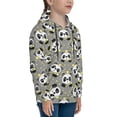 thumbnail image 3 of Kdxio Panda With Crown And Stars Pattern Boys Athletic Unisex Boys Girls Hoodie with Pocket Sweatshirts-Large, 3 of 6