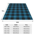 thumbnail image 3 of Honeii Blue Black Plaid Print Fleece Blanket - Throw Blanket for Bed, Sofa, Couch, Camping, and Travel , Microplush Ultra Soft Warm Blanket-40"x30", 3 of 7
