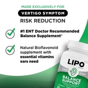 Lipo-Flavonoid Advanced Balance Support with Vitamin D3 for Vertigo Like Symptoms, Dizziness & Spinning, 30 Caplets