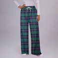 thumbnail image 1 of Soki Women Pajama/Lounge Pants Checkered Printed Drawstring Side Pockets Casual Trousers With Pockets, 1 of 5