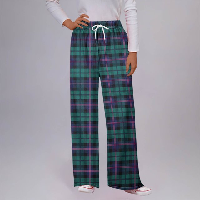 Soki Women Pajama/Lounge Pants Checkered Printed Drawstring Side Pockets Casual Trousers With Pockets