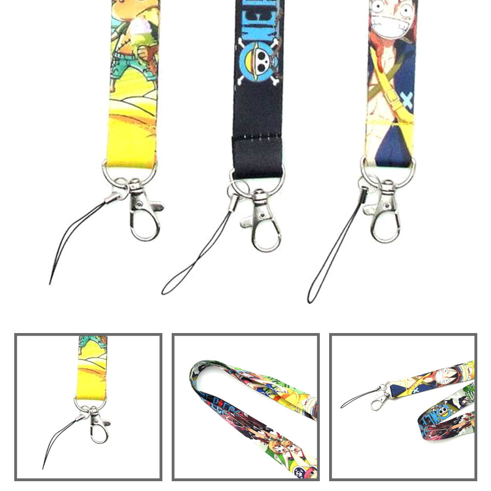 H03 Saicowordist Anime One Piece Karikatur Abzeichen Schlüsselbund Handy Lanyard langen Abschnitt hängen Trageband Heißes Geschenk für Anime-Fans