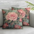 thumbnail image 3 of Nawypu Pillow Case Flower Watercolor Roses Bud Nw Abstract Draw Pattern Pink Floral Vintage Victorian Baroque Drawing Farmhouse Decorative Throw Pillows Covers for Winter Decorations, 3 of 5