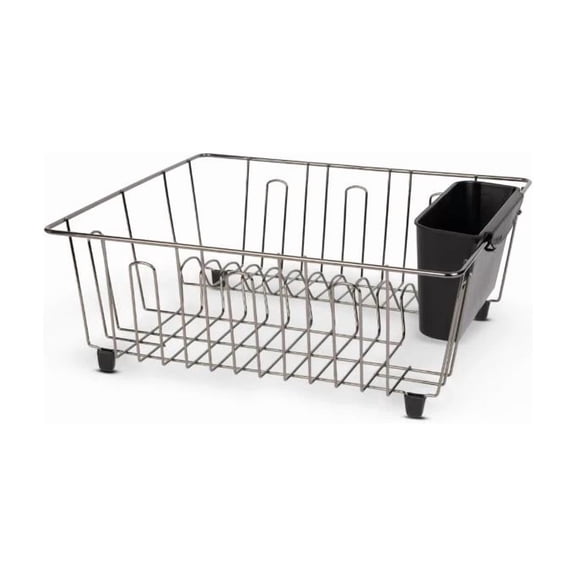 Small Dish Drainer Rack - Chrome/Black