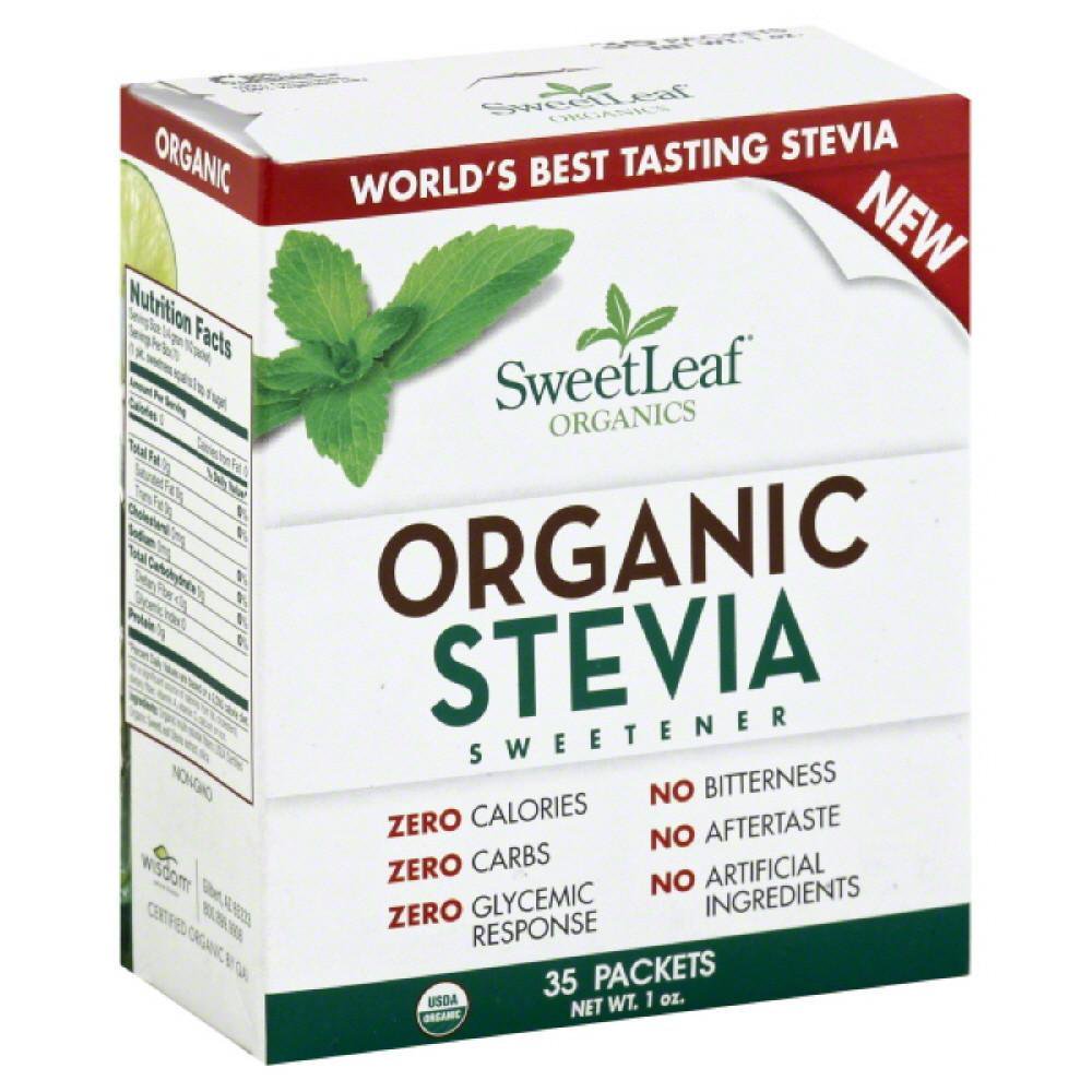 SweetLeaf Organic Stevia Sweetener, 35 Pc (Pack of 12)