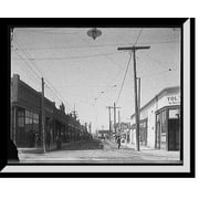 Historic Framed Print, Calle de Comercio, principle business street, Juarez, Mexico, 17-7/8" x 21-7/8"